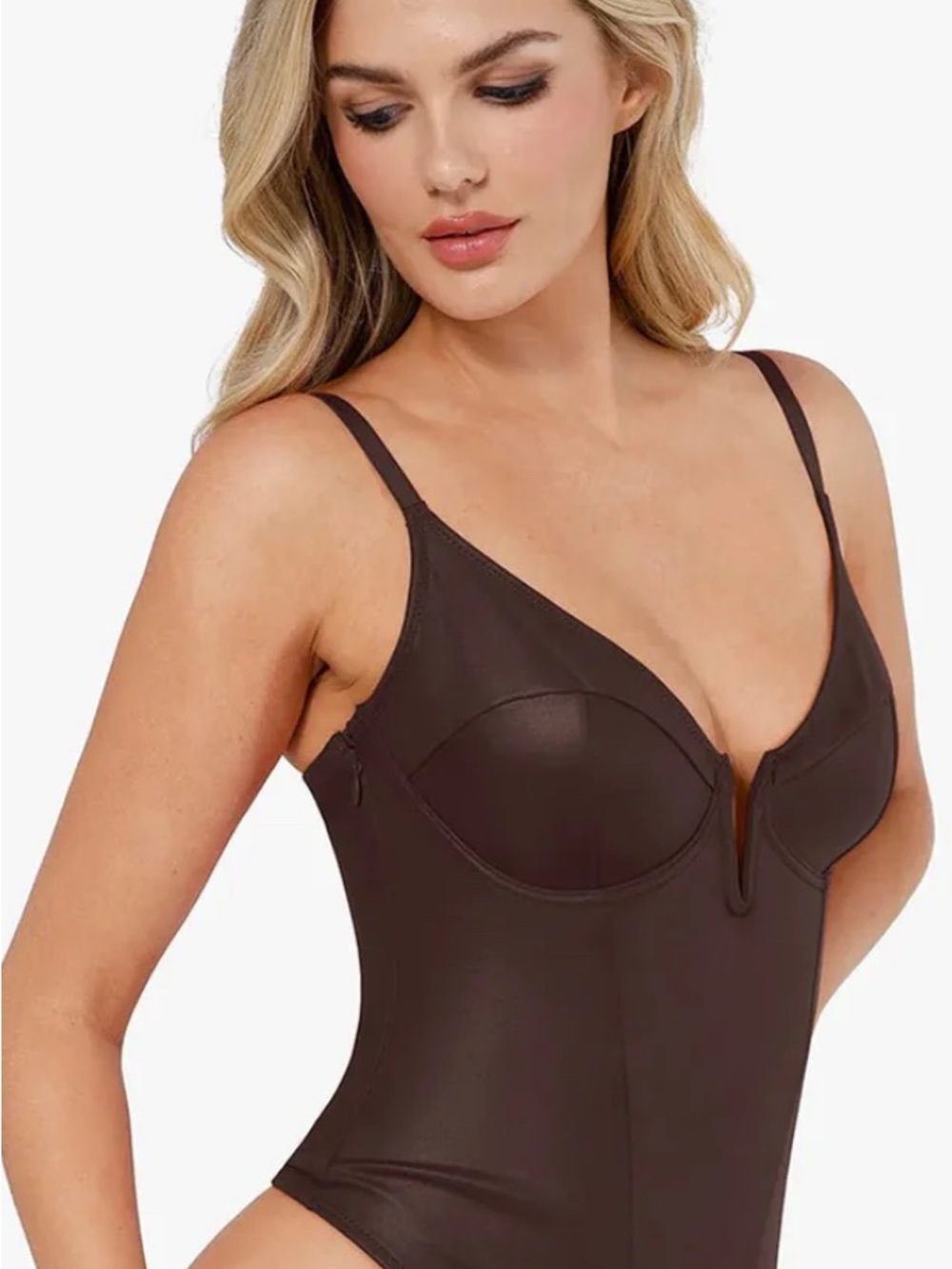 Everyday Sculpting Bodysuit in Deep Brown